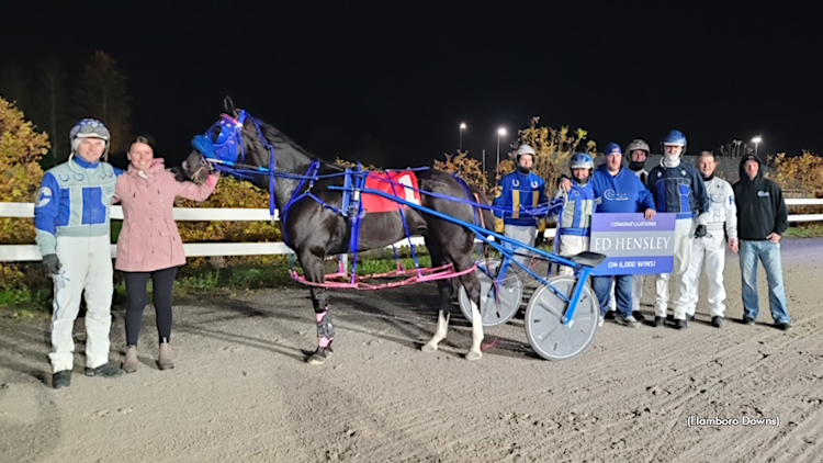 Ed Hensley 6000th Career Win: Winners Circle Photo